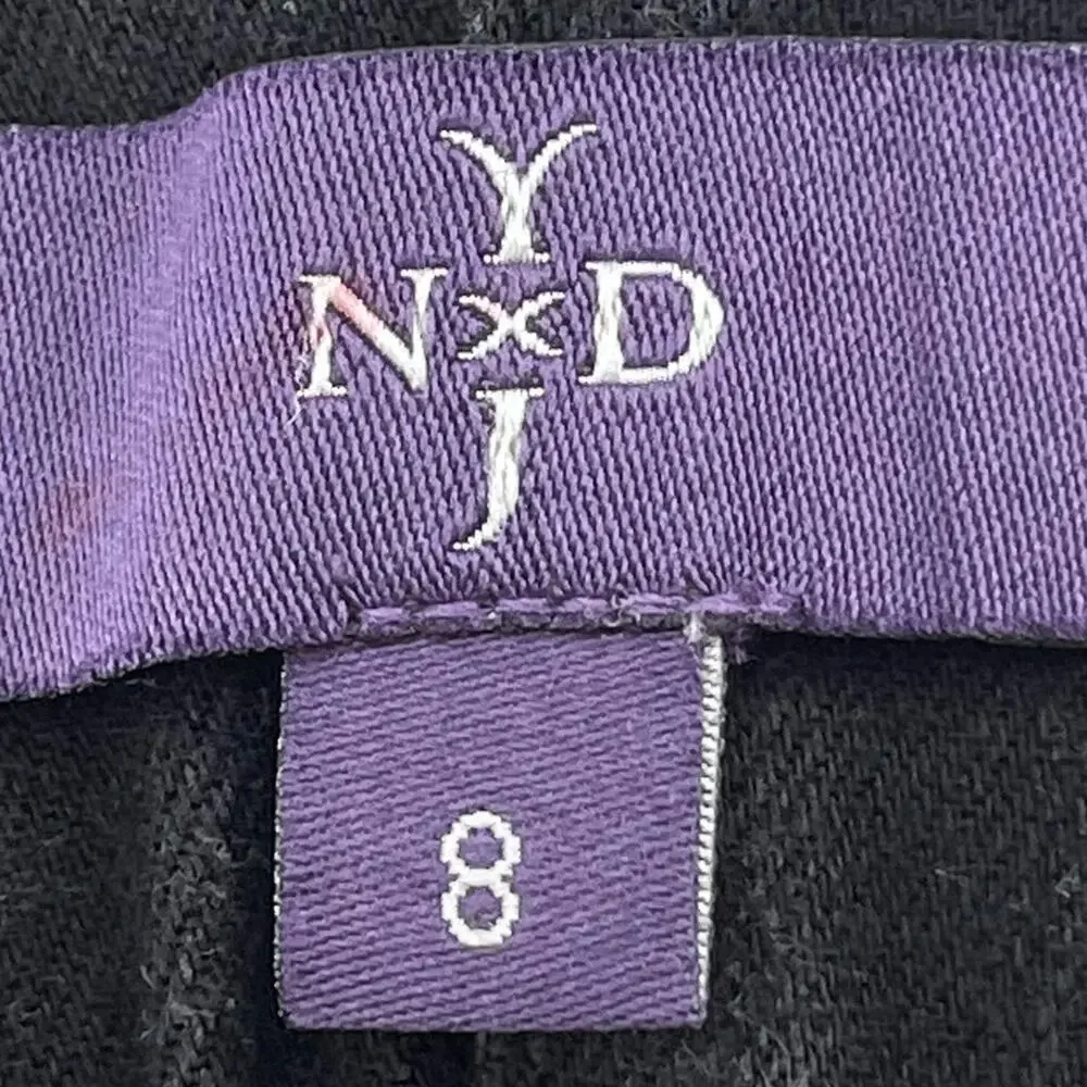 NYDJ Skinny Ankle Pull-On Lift Tuck Technology Black Stretchy Jeans Size 8